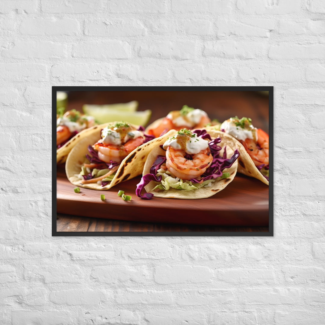 Shrimp Tacos Framed poster 🤤 from Yumify.AI