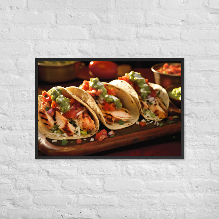 Chicken Tacos Framed poster 🤤 from Yumify.AI