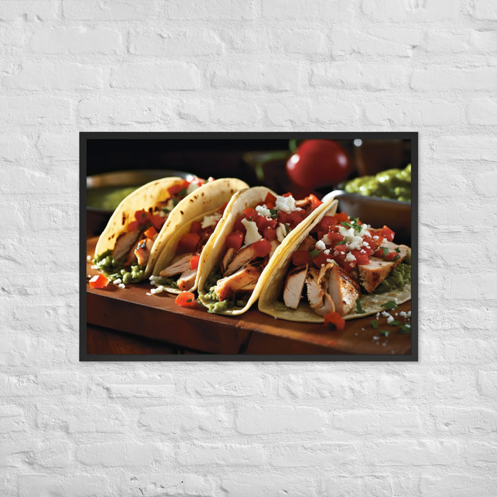 Chicken Tacos Framed poster 🤤 from Yumify.AI