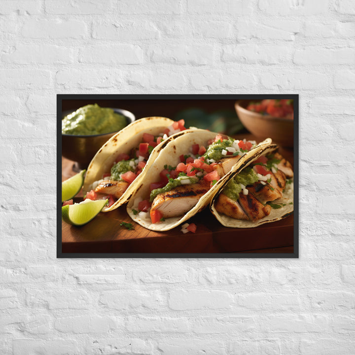 Chicken Tacos Framed poster 🤤 from Yumify.AI