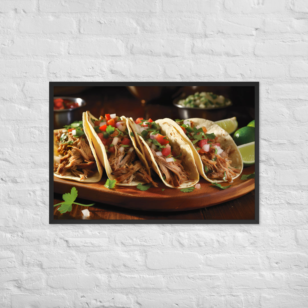 Carnitas Tacos Framed poster 🤤 from Yumify.AI