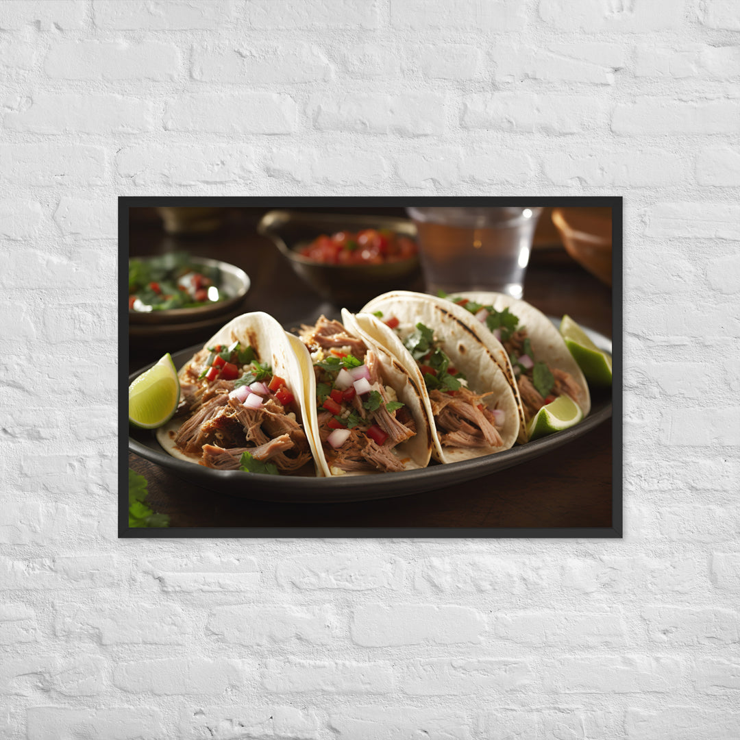 Carnitas Tacos Framed poster 🤤 from Yumify.AI