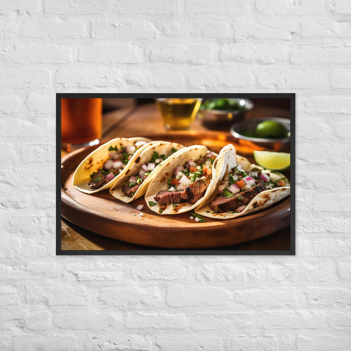 Carne Asada Tacos Framed poster 🤤 from Yumify.AI