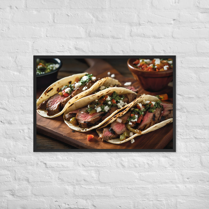 Carne Asada Tacos Framed poster 🤤 from Yumify.AI