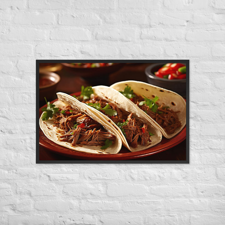 Barbacoa Tacos Framed poster 🤤 from Yumify.AI