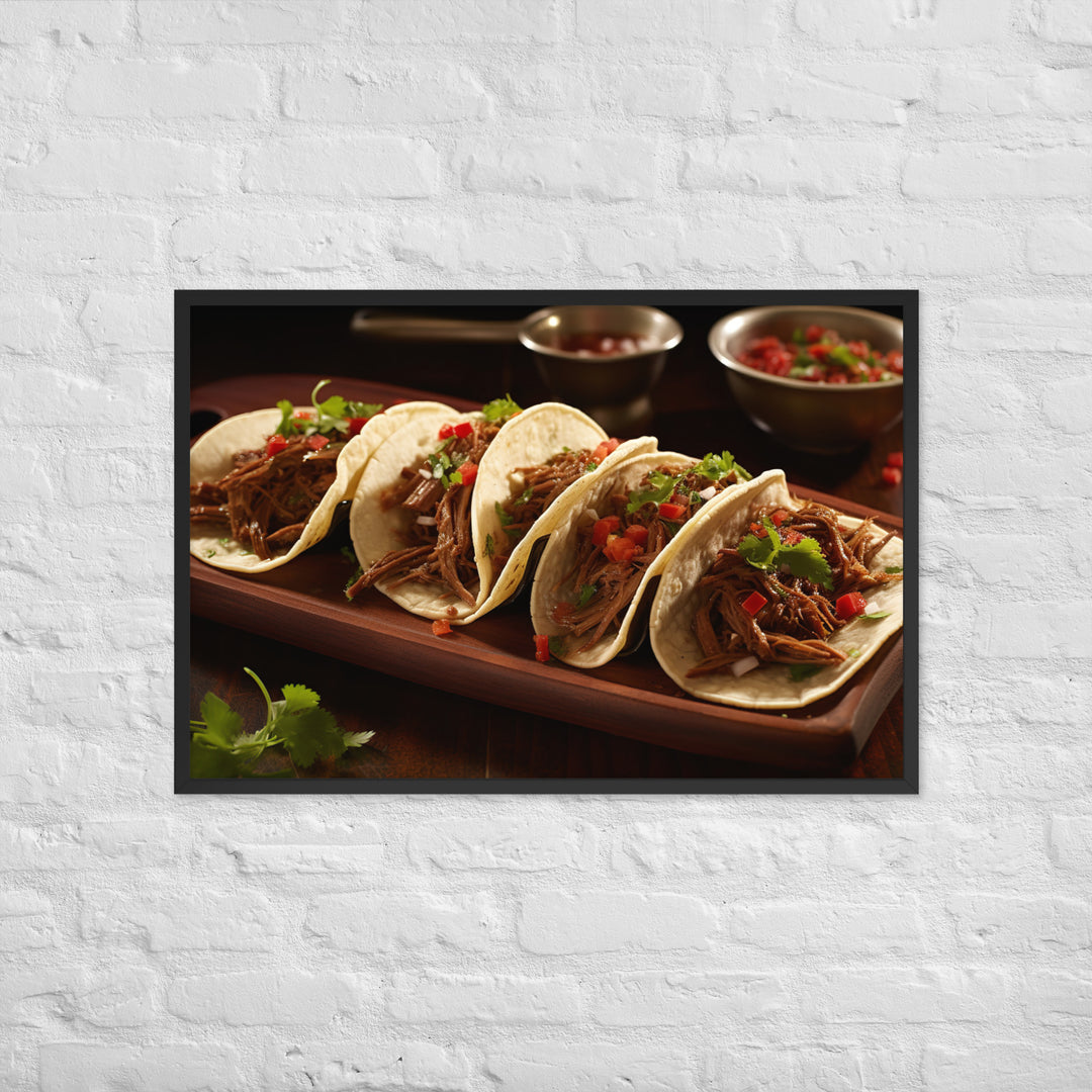 Barbacoa Tacos Framed poster 🤤 from Yumify.AI