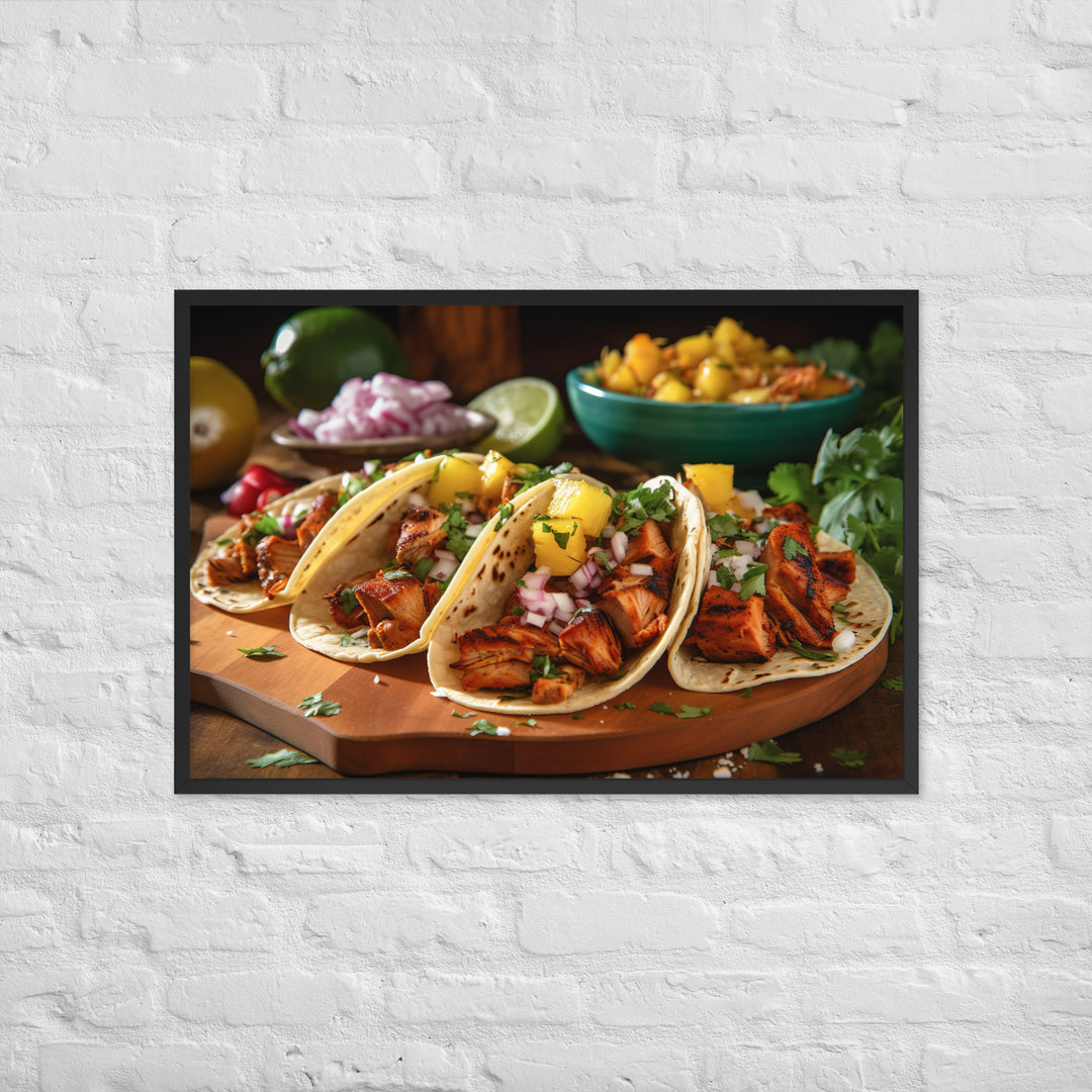 Al Pastor Tacos Framed poster 🤤 from Yumify.AI