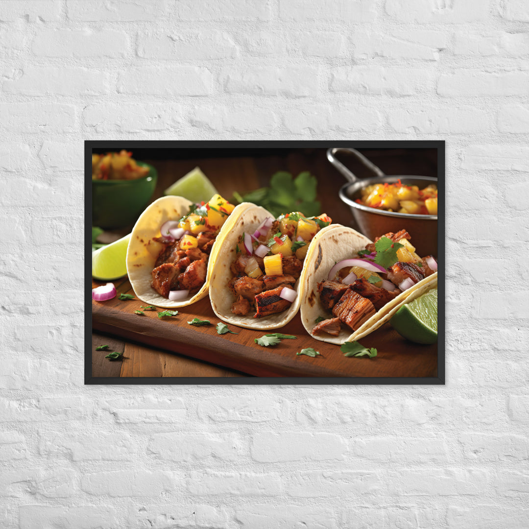 Al Pastor Tacos Framed poster 🤤 from Yumify.AI