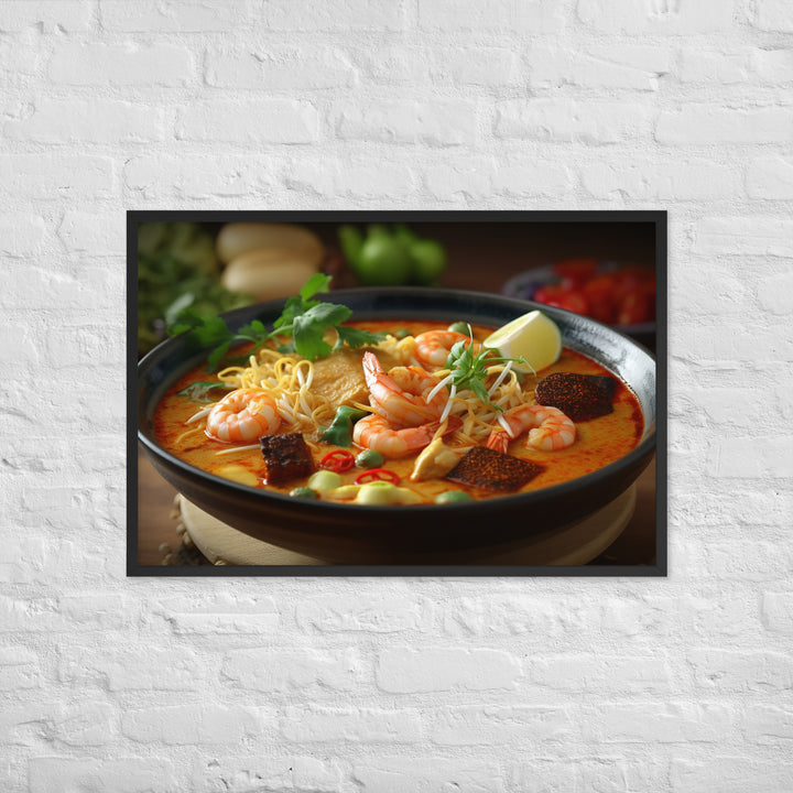 Singaporean Curry Laksa Framed poster 🤤 from Yumify.AI