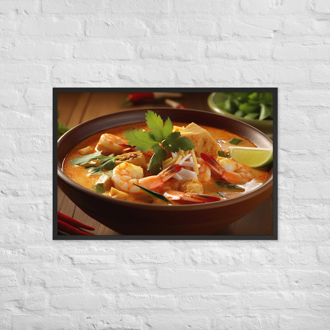 Malaysian Laksa Curry Framed poster 🤤 from Yumify.AI