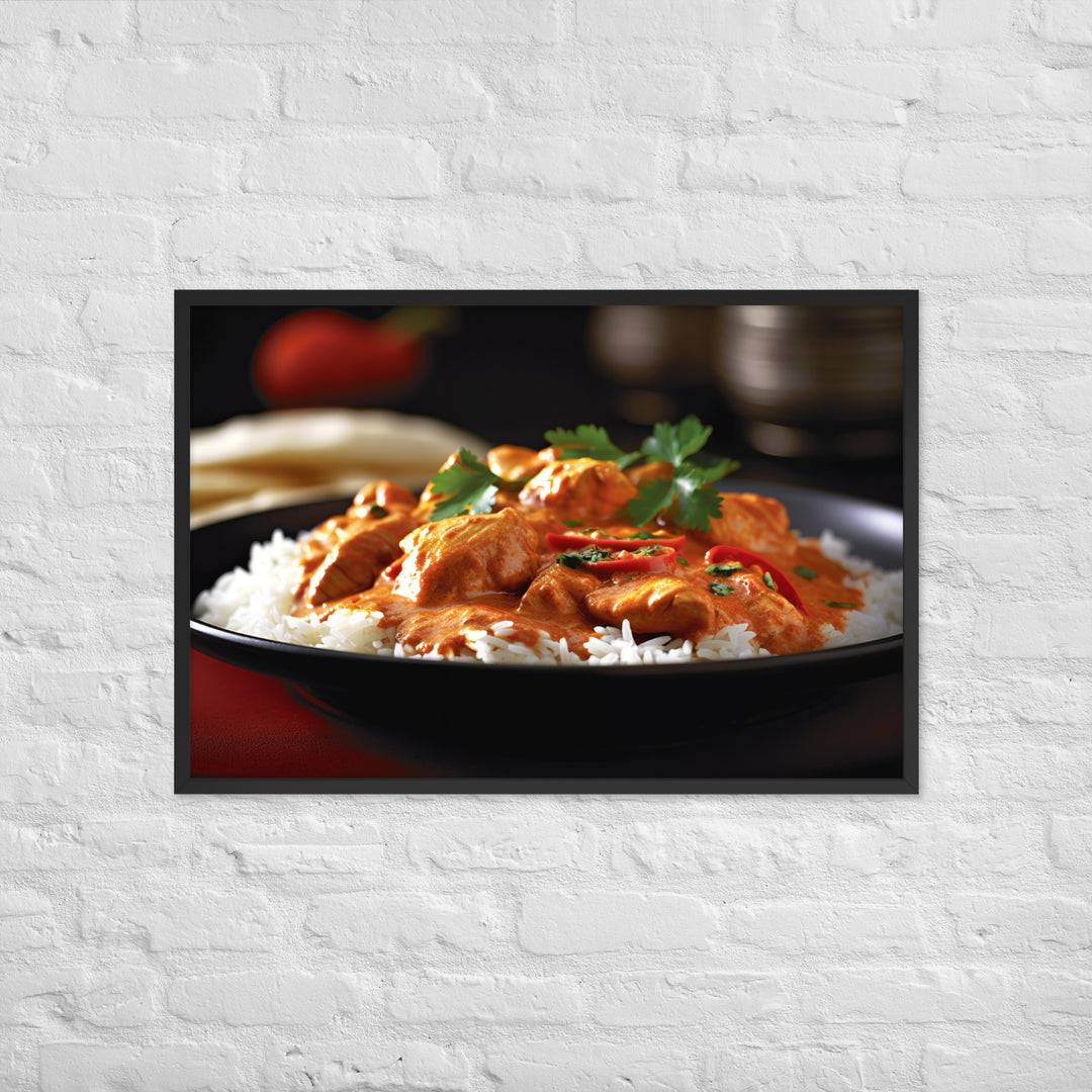 Indian Butter Chicken Curry Framed poster 🤤 from Yumify.AI