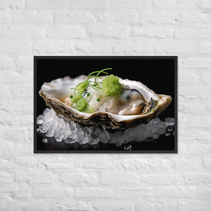 Kumamoto Oyster Framed poster 🤤 from Yumify.AI