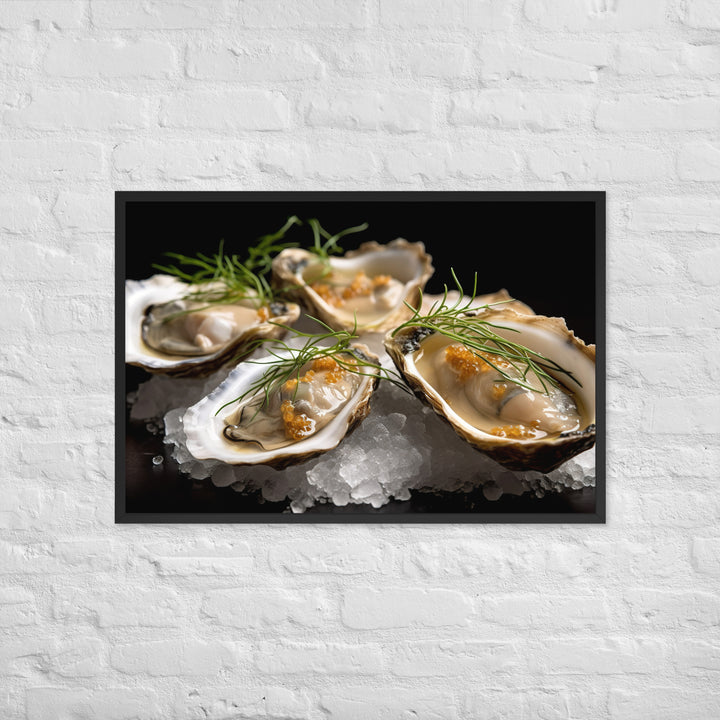 Kumamoto Oyster Framed poster 🤤 from Yumify.AI