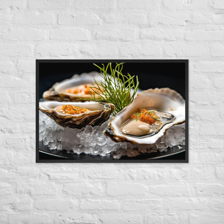 Kumamoto Oyster Framed poster 🤤 from Yumify.AI