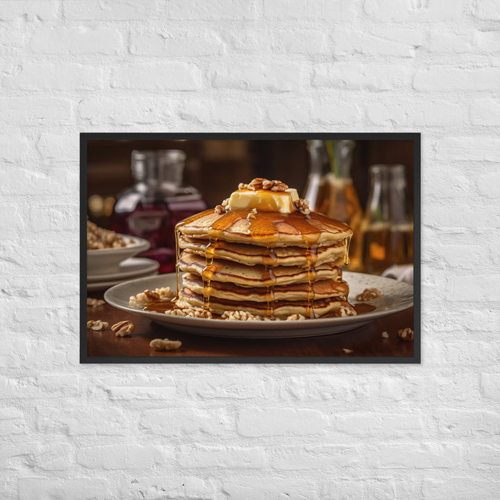 Oatmeal Pancakes Framed poster 🤤 from Yumify.AI