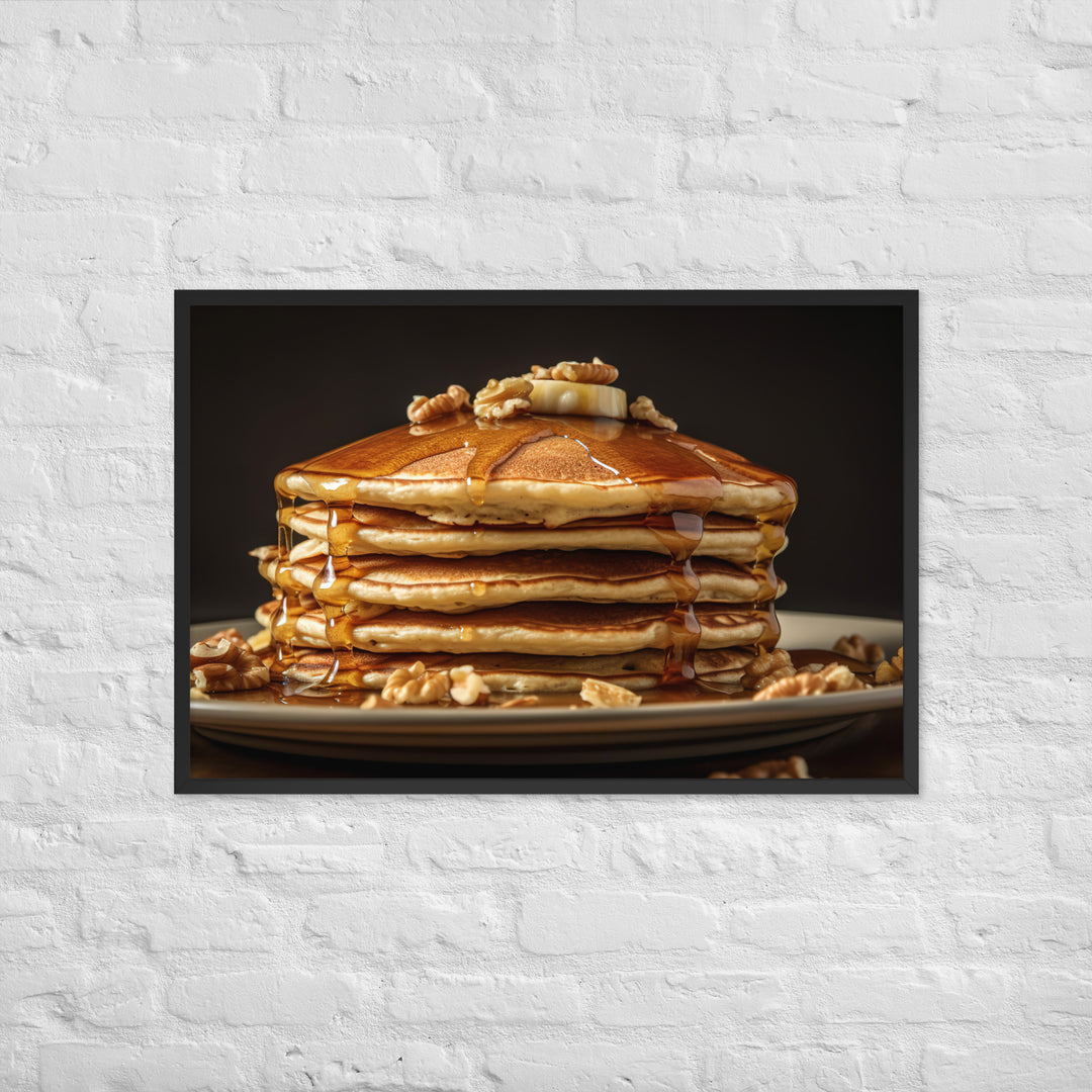 Oatmeal Pancakes Framed poster 🤤 from Yumify.AI