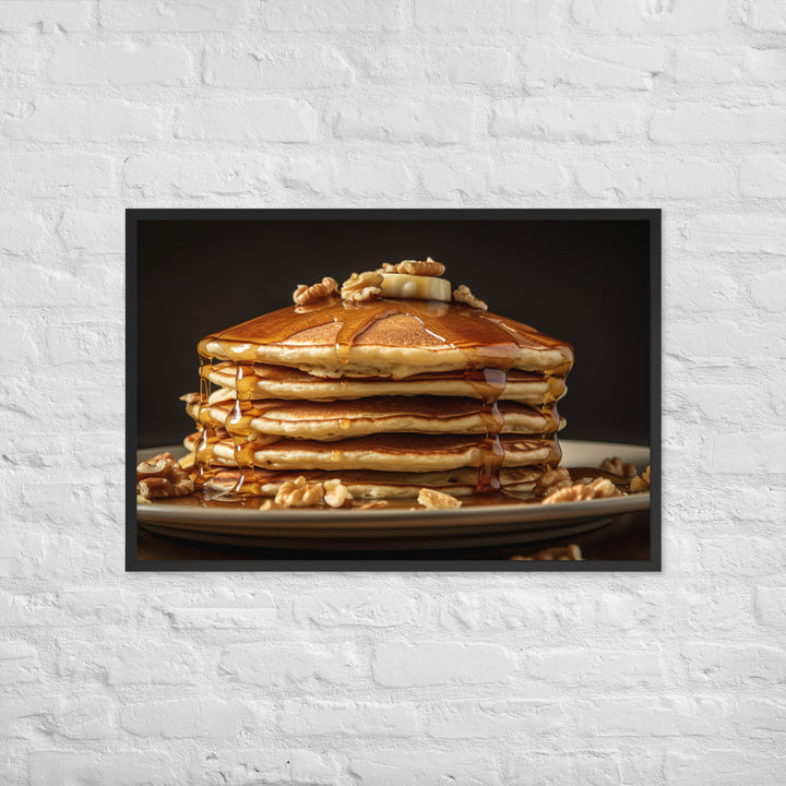 Oatmeal Pancakes Framed poster 🤤 from Yumify.AI