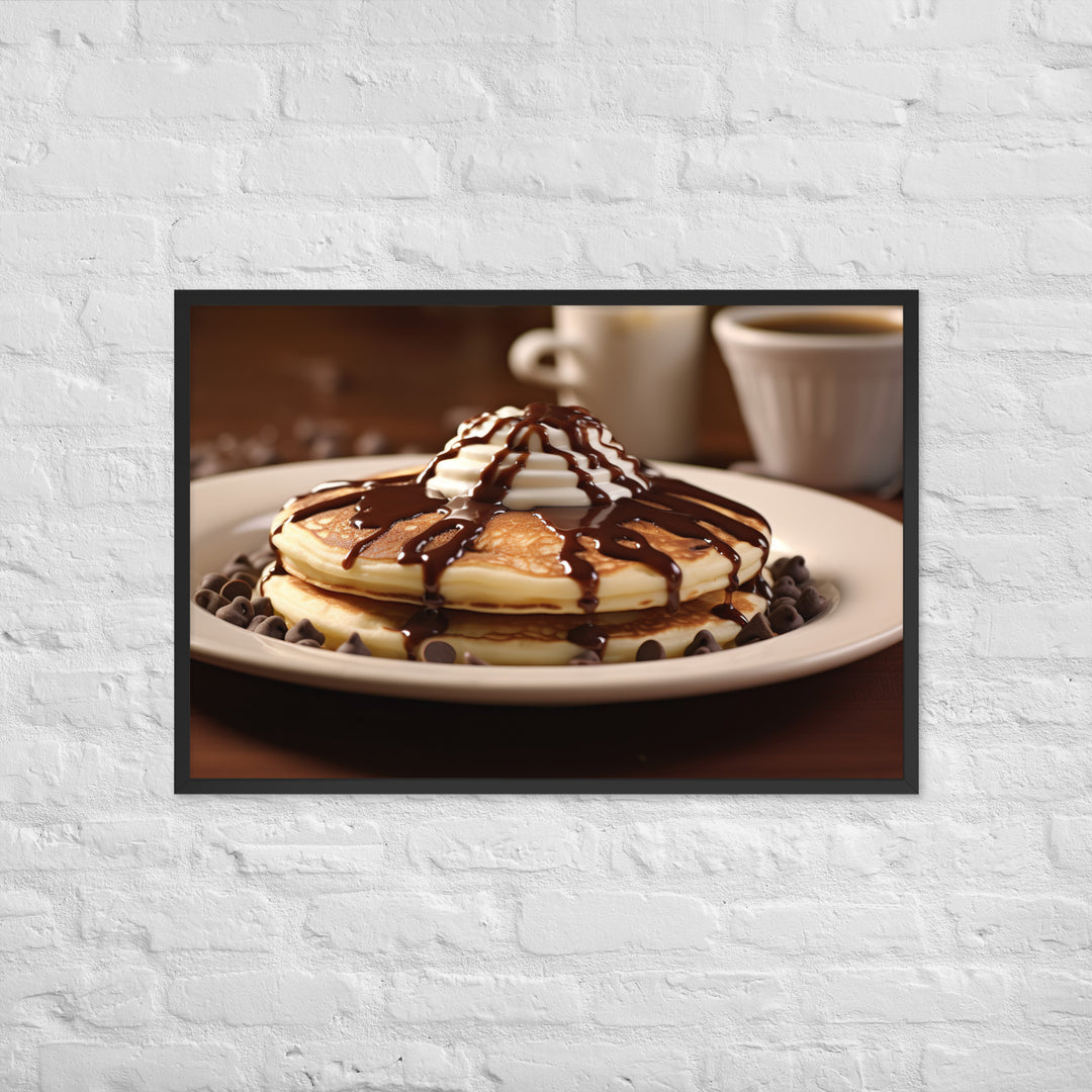 Chocolate Chip Pancakes Framed poster 🤤 from Yumify.AI