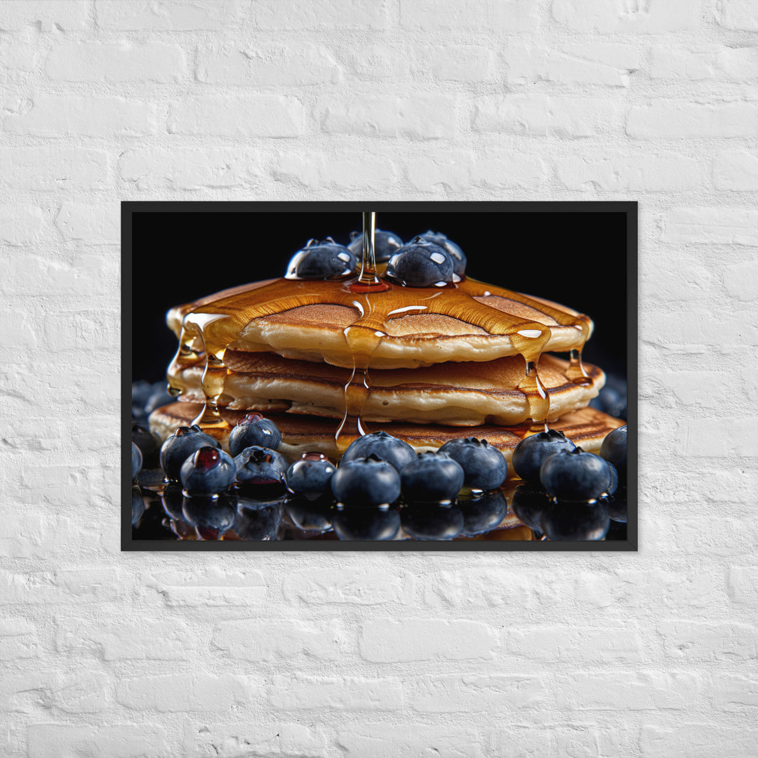 Blueberry Pancakes Framed poster 🤤 from Yumify.AI