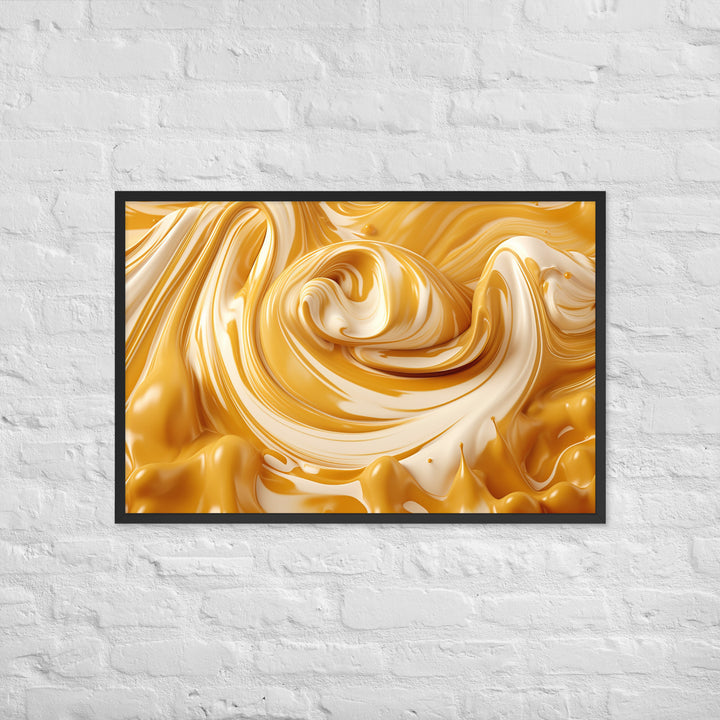 Salted Caramel ice cream Framed poster 🤤 from Yumify.AI