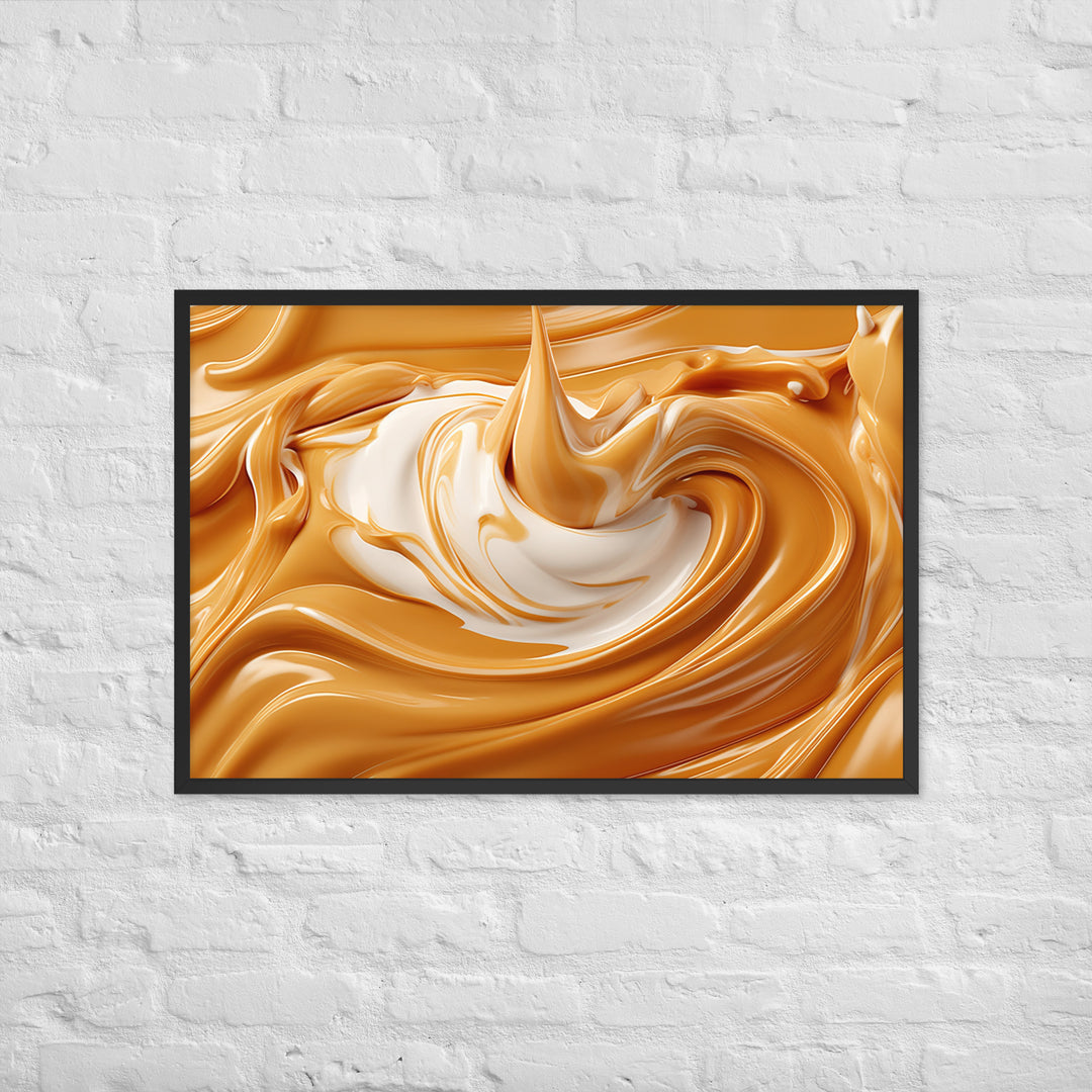 Salted Caramel ice cream Framed poster 🤤 from Yumify.AI