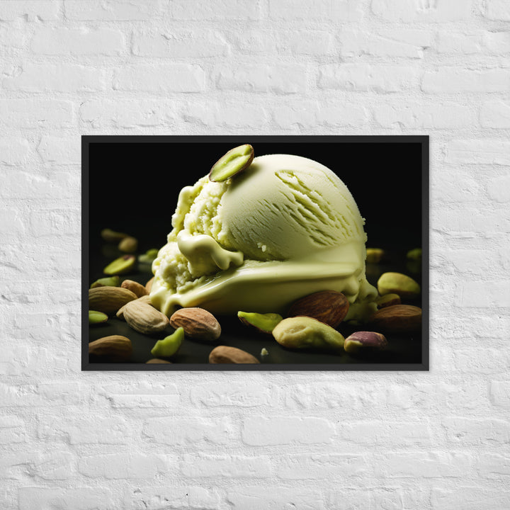 Pistachio ice cream Framed poster 🤤 from Yumify.AI