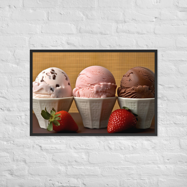 Neapolitan Ice Cream Framed poster 🤤 from Yumify.AI