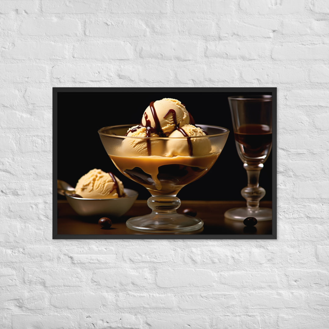 Coffee Ice Cream Framed poster 🤤 from Yumify.AI