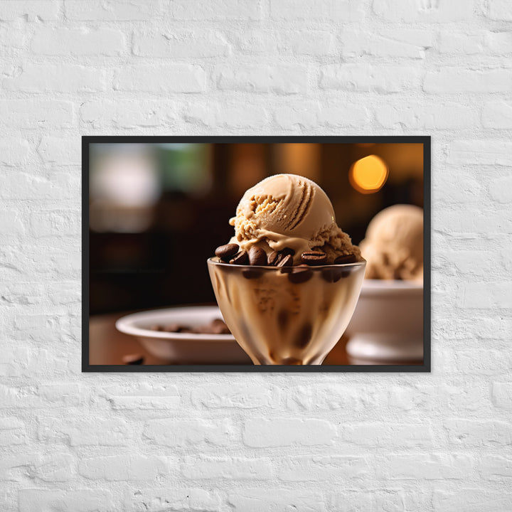 Coffee Ice Cream Framed poster 🤤 from Yumify.AI