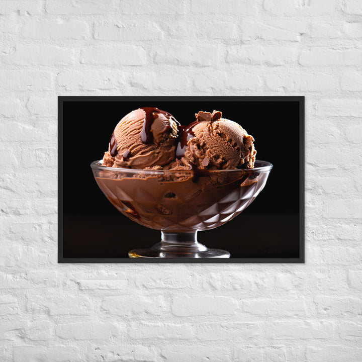 Chocolate Ice Cream Framed poster 🤤 from Yumify.AI