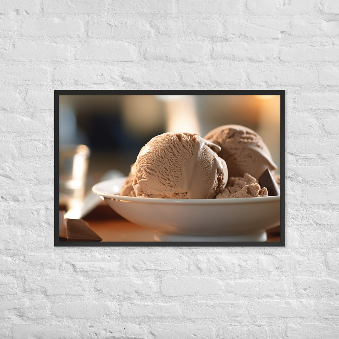 Coffee Ice Cream Framed poster 🤤 from Yumify.AI