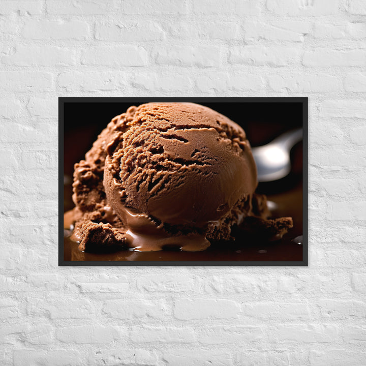 Chocolate Ice Cream Framed poster 🤤 from Yumify.AI