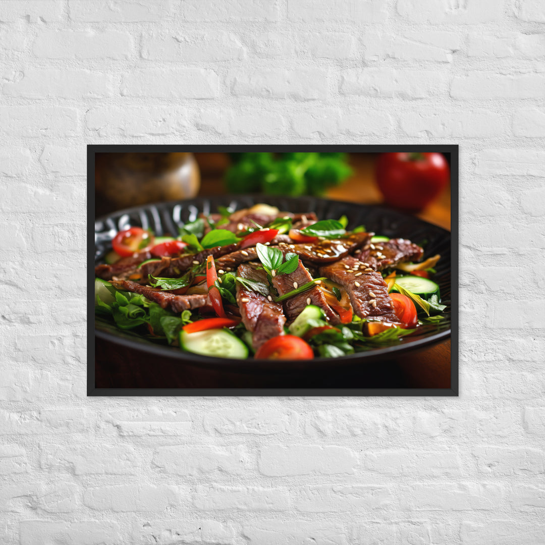 Thai Beef Salad Framed poster 🤤 from Yumify.AI