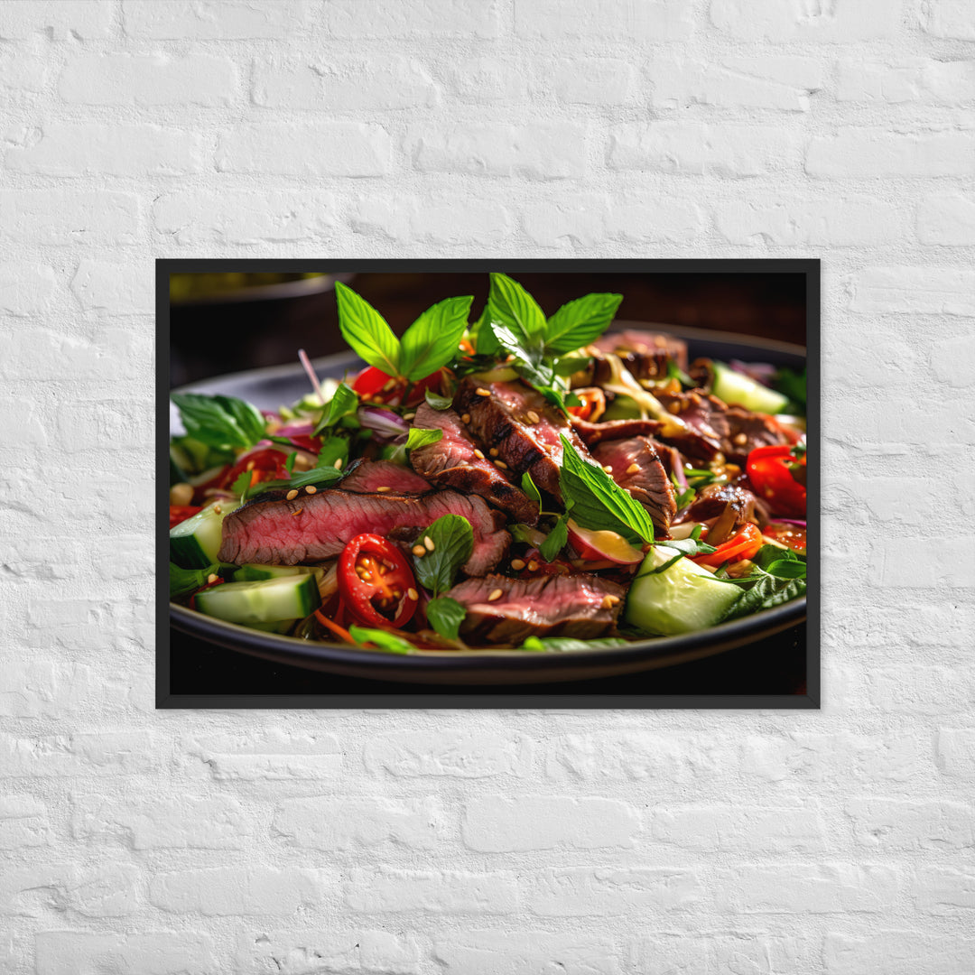 Thai Beef Salad Framed poster 🤤 from Yumify.AI