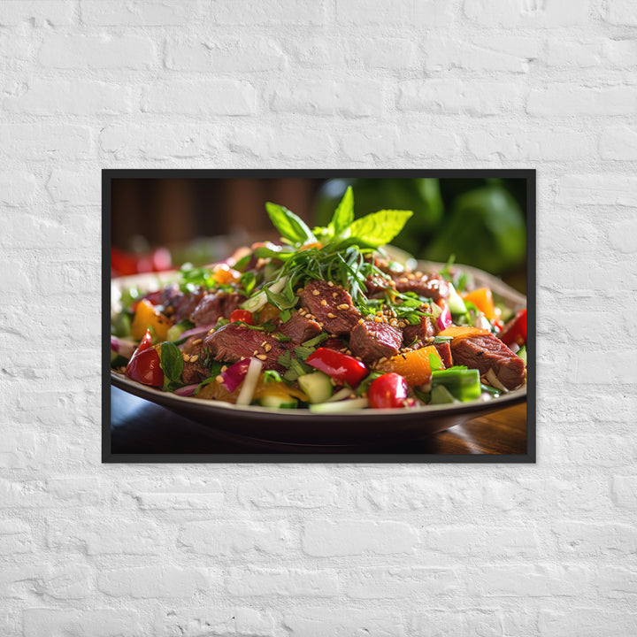 Thai Beef Salad Framed poster 🤤 from Yumify.AI