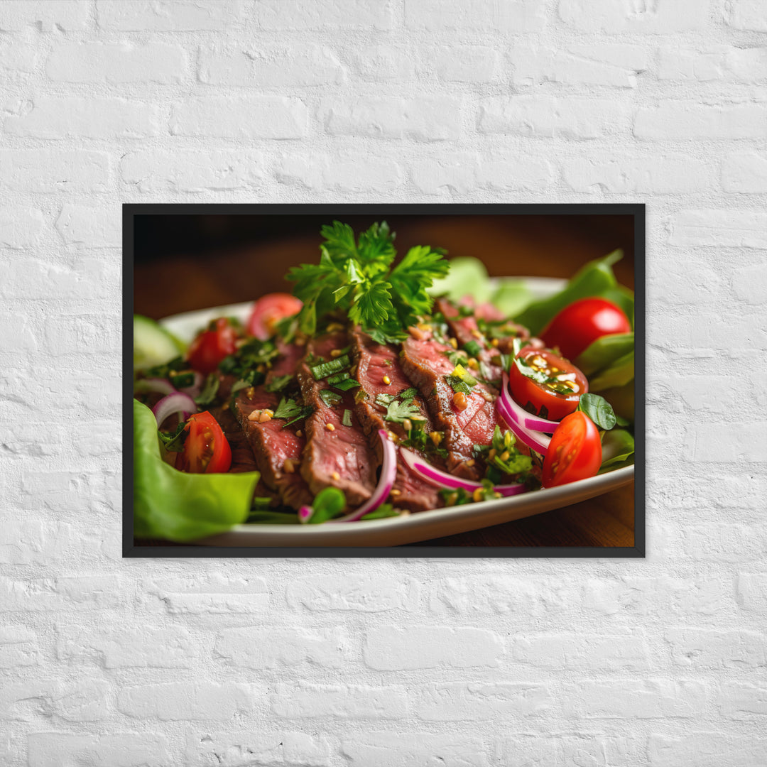 Thai Beef Salad Framed poster 🤤 from Yumify.AI