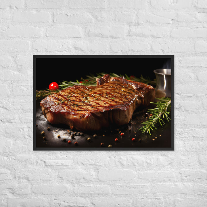 T-Bone Steak Framed poster 🤤 from Yumify.AI