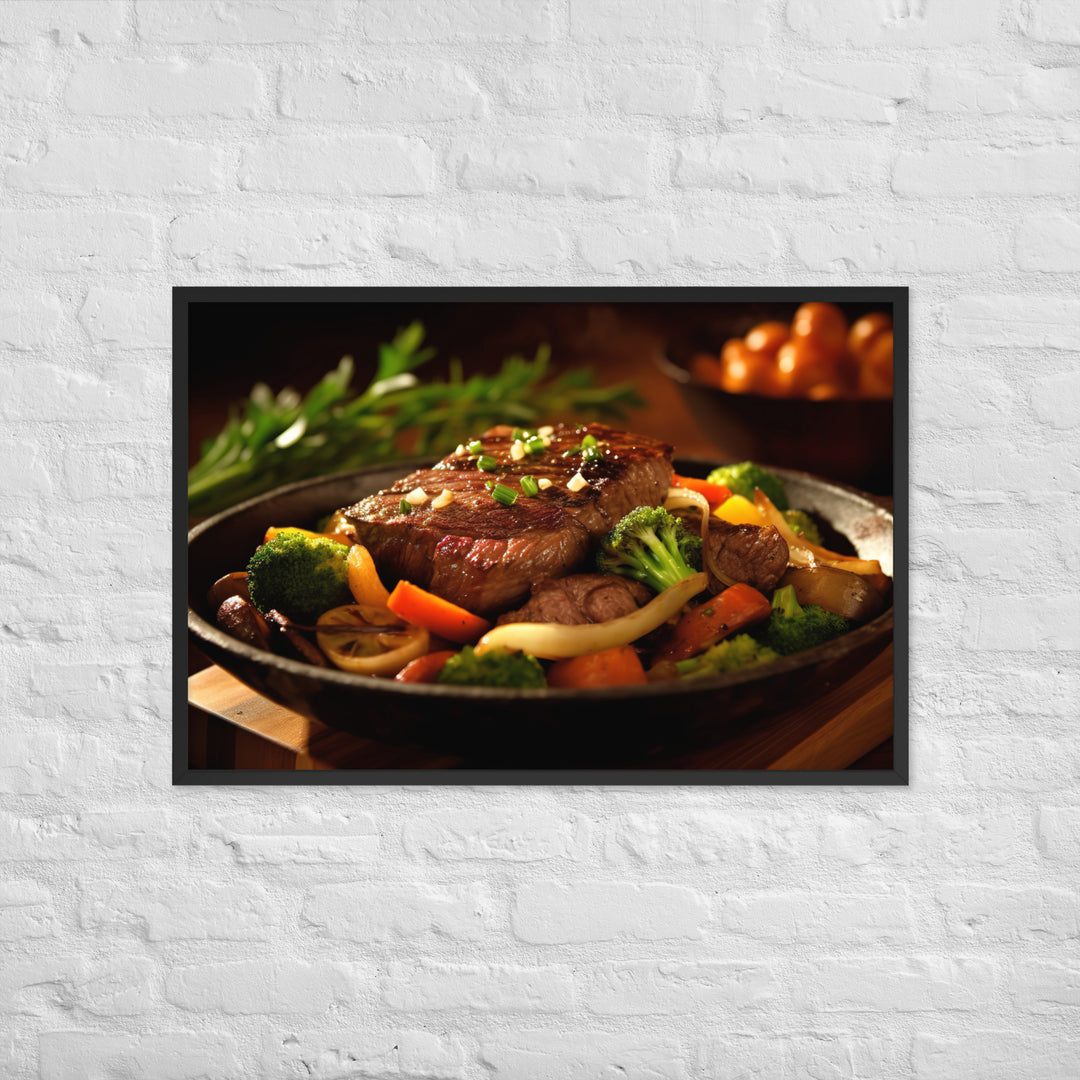 Sirloin Steak Framed poster 🤤 from Yumify.AI