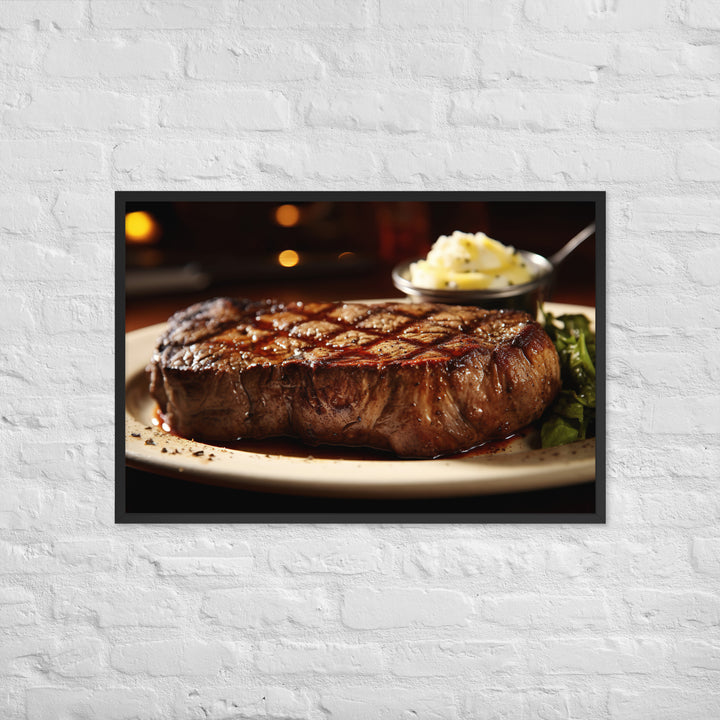 Porter house Steak Framed poster 🤤 from Yumify.AI