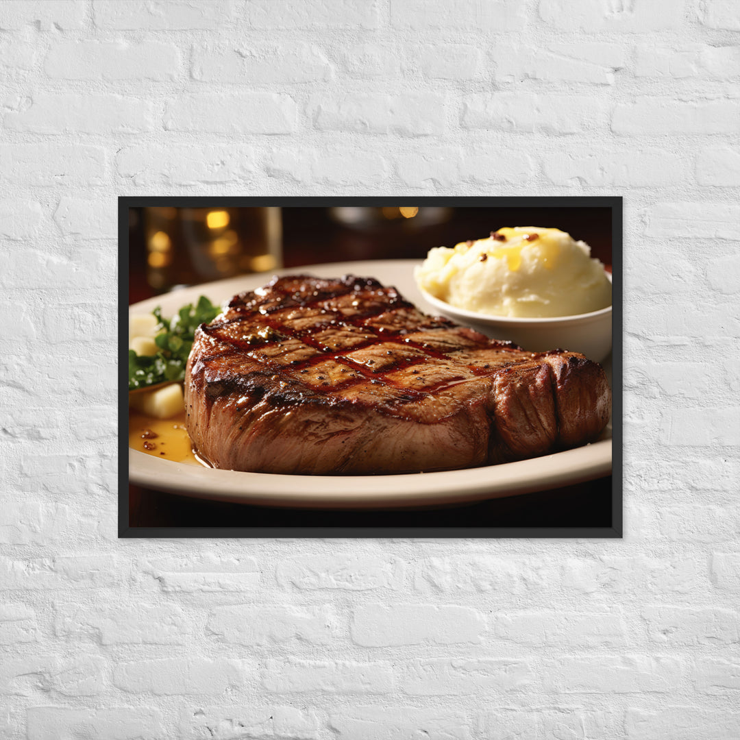 Porter house Steak Framed poster 🤤 from Yumify.AI