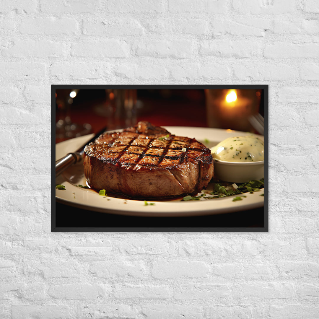 Porter house Steak Framed poster 🤤 from Yumify.AI