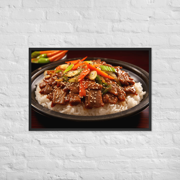 Korean Bulgogi Framed poster 🤤 from Yumify.AI