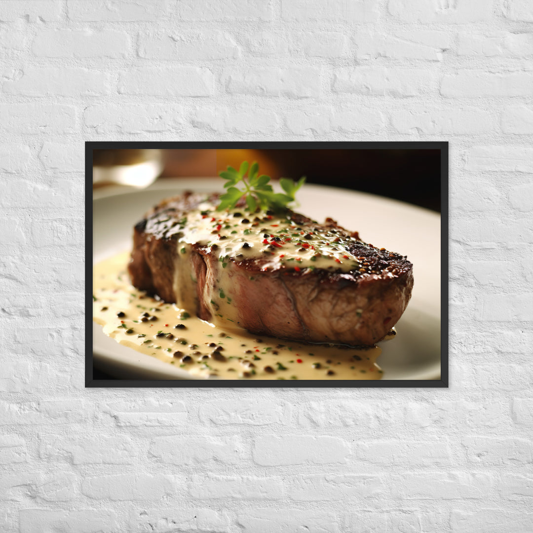 French Steak au Poivre Framed poster 🤤 from Yumify.AI