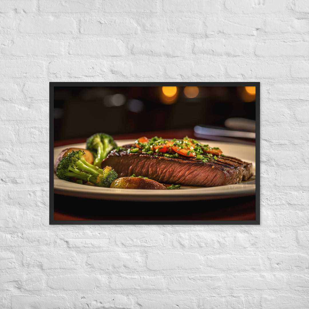 Flat Iron Steak Framed poster 🤤 from Yumify.AI