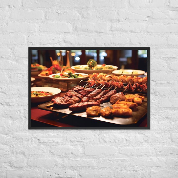 Brazilian Churrasco Framed poster 🤤 from Yumify.AI