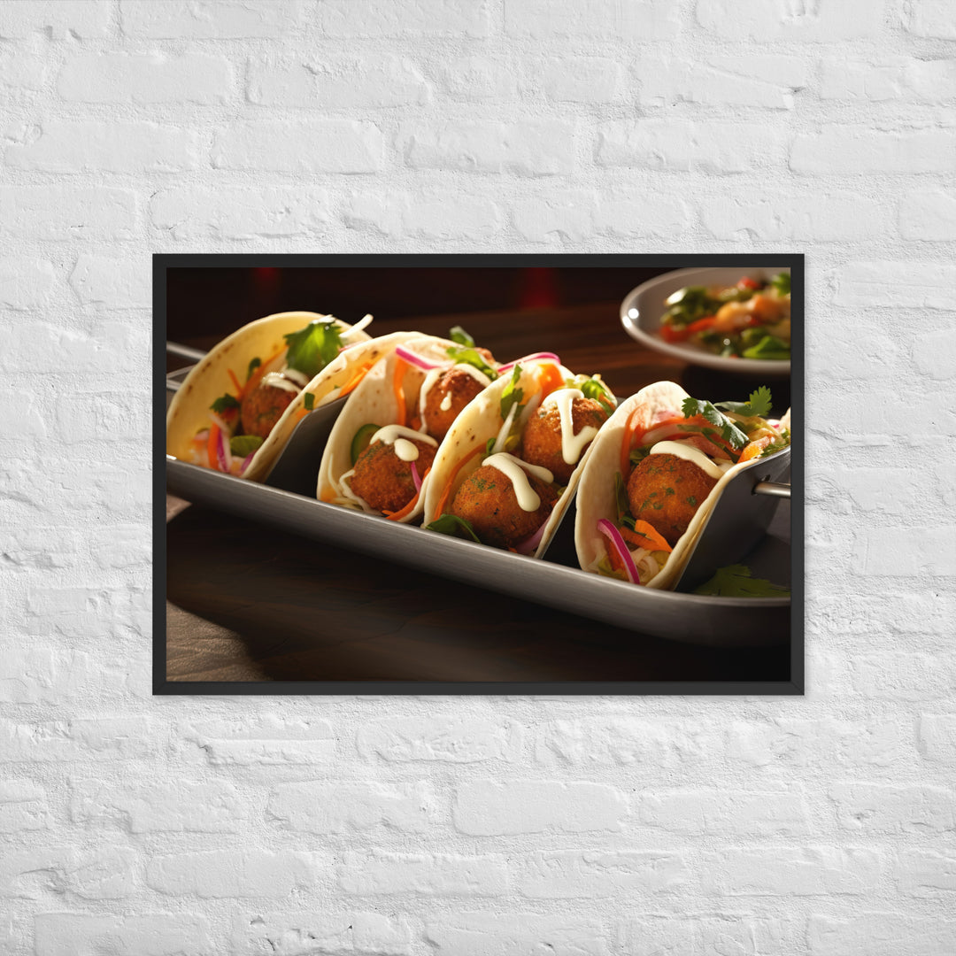 Falafel Tacos Framed poster 🤤 from Yumify.AI