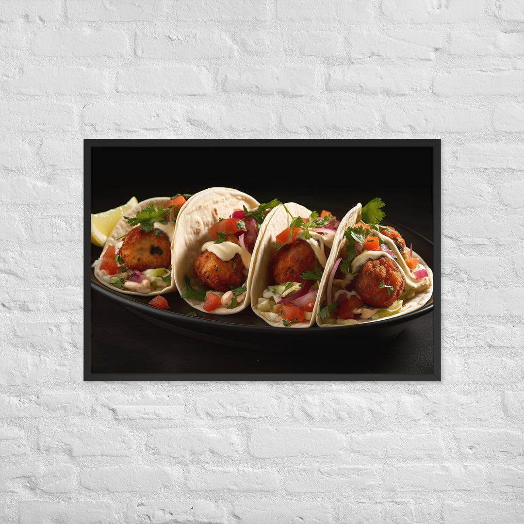 Falafel Tacos Framed poster 🤤 from Yumify.AI