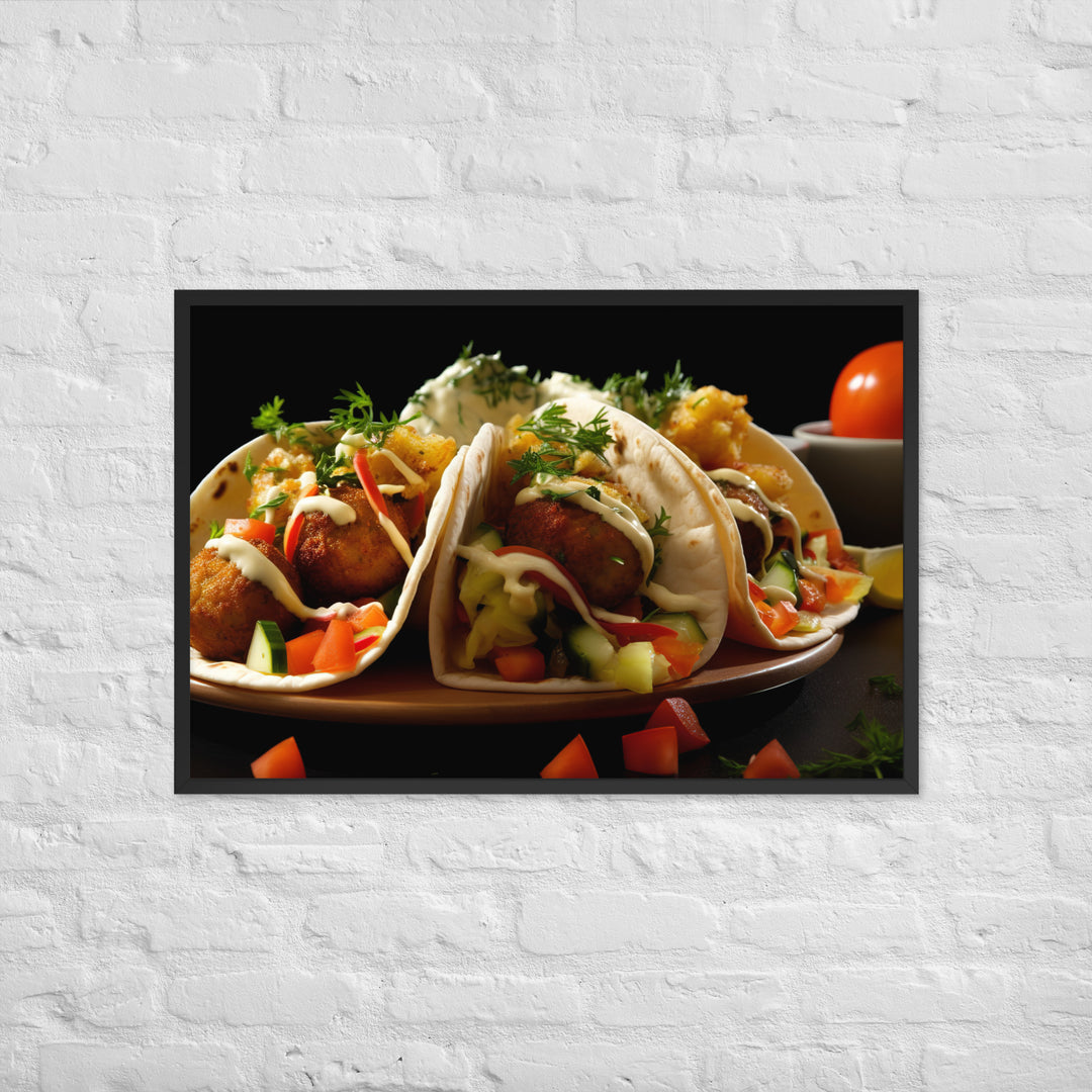 Falafel Tacos Framed poster 🤤 from Yumify.AI