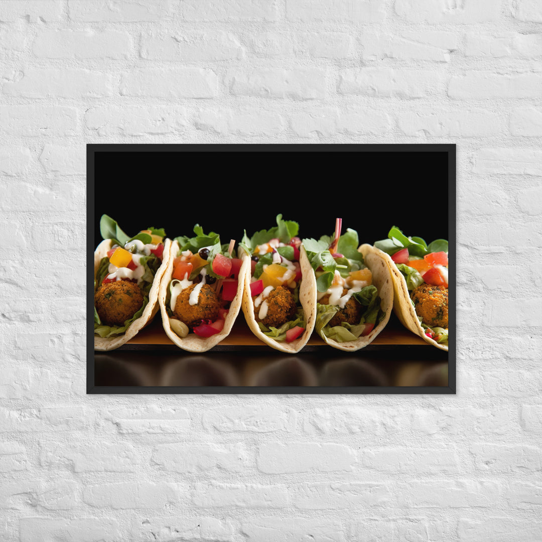 Falafel Tacos Framed poster 🤤 from Yumify.AI