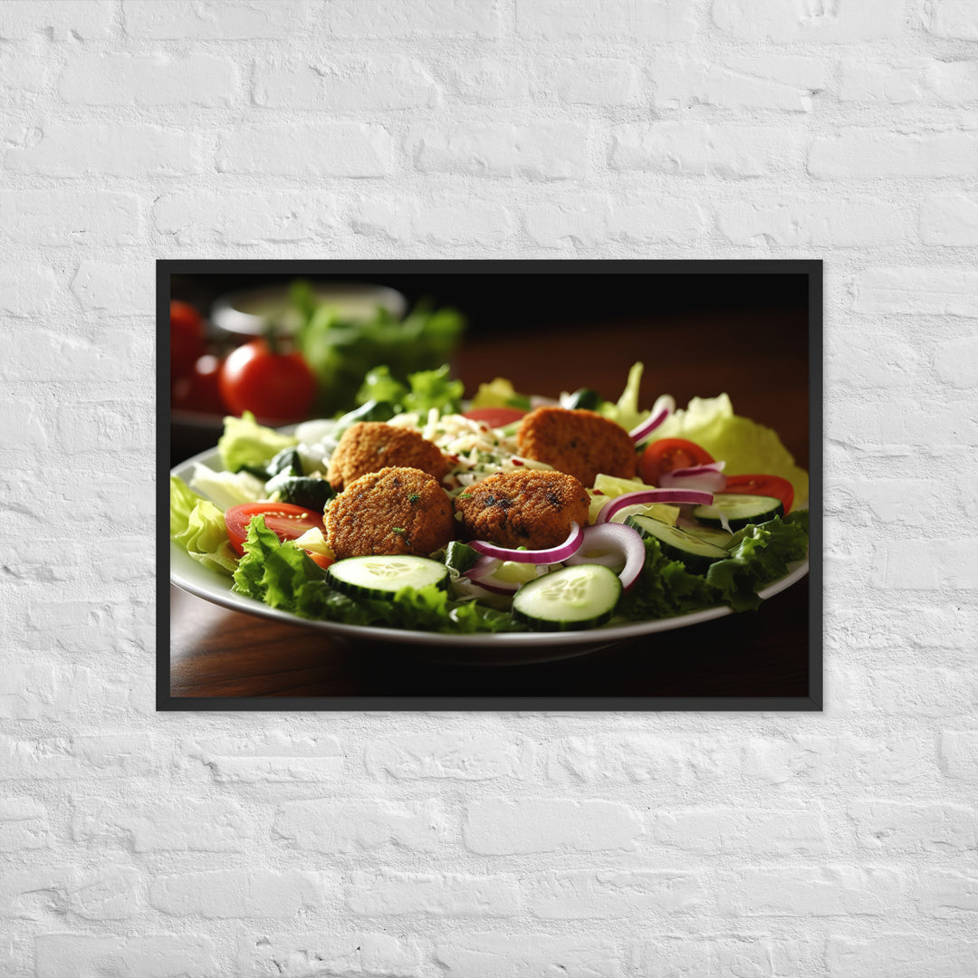 Falafel Salad Framed poster 🤤 from Yumify.AI